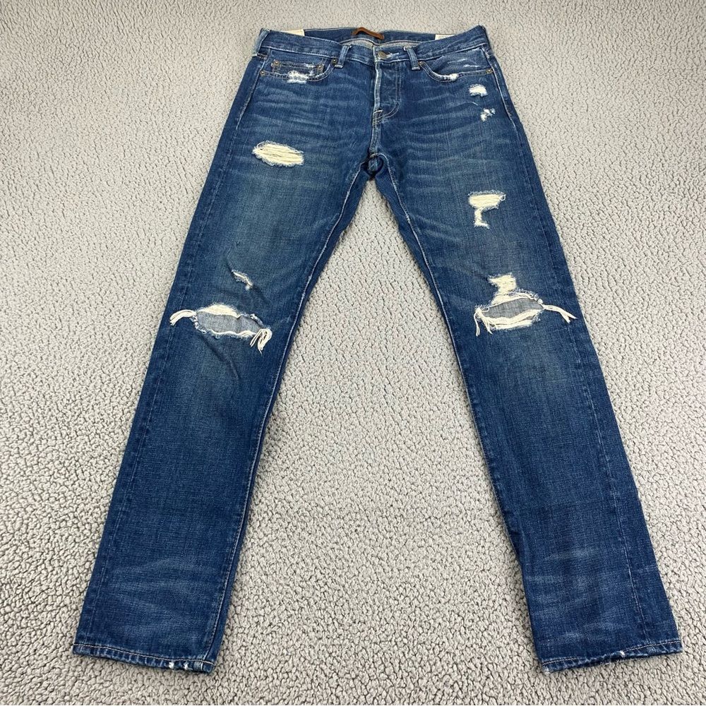 Abercrombie & Fitch Iconic Japanese Selvedge Straight Button Fly Jeans  Size: 30